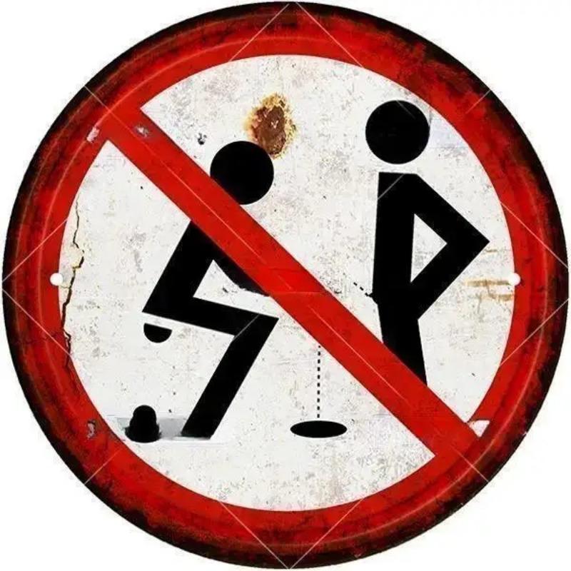 Holzschild „STOP“ mit Warnung, rund, für Garage, Vintage, Holzschild, Blechschild, Wanddekoration für Zuhause, Bar, Kneipe, Ladenschild, Männerhöhle, Yad, Outdoor, für Tür