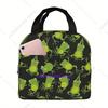Süßes Cartoon-Froschmuster Wiederverwendbare Lunchtasche Teenager Isolierte Kühlbox Lunchbox Behälter für Erwachsene Tragetasche Thermoskanne Outdoor