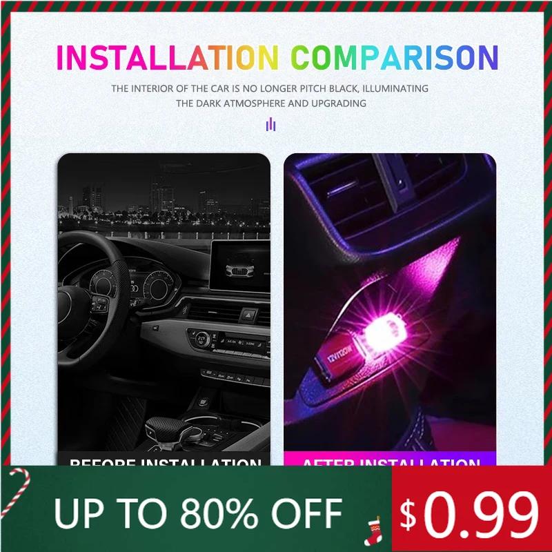 2025 Hot Car Mini USB LED Ambient Light Decorative Atmosphere Lamps For Mercedes Benz W211 W124 W176 W177 C180 C200 C260 C300 GL