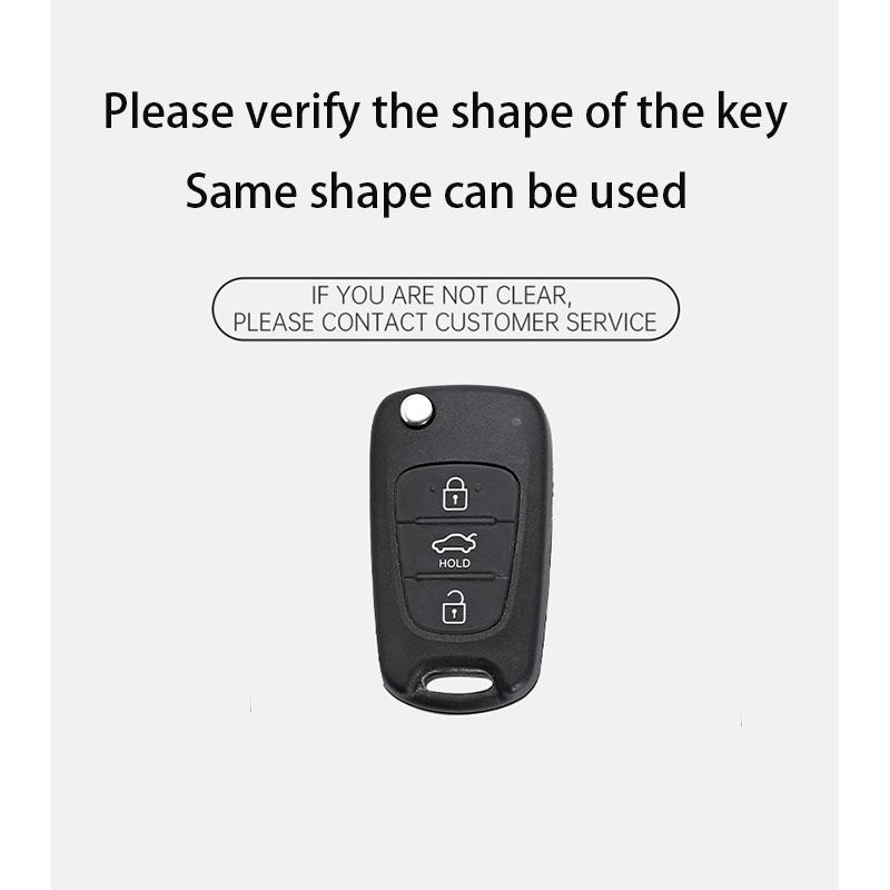 Metal+Leather Key Cover Case For Hyundai Elantra Accent I20 I30 Ix35 For Kia Rio 3 Soul Optima Ceed K2 K5 Cerato Sportage Shell
