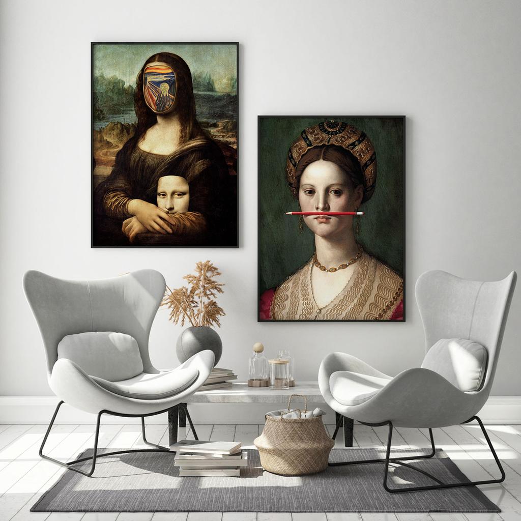 Set of Two Posters Mona Lisa The Scream