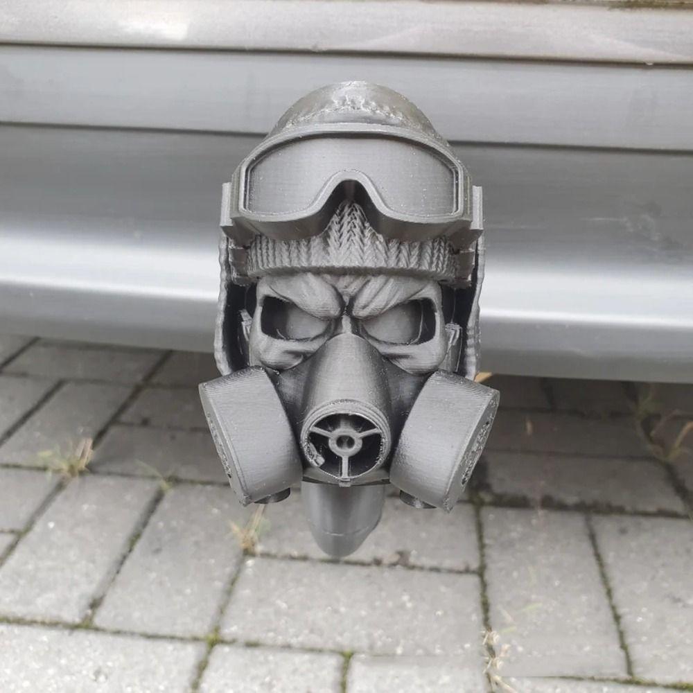 Gas Mask Tow Bar Ball Cover Steel Helmet Trailer Hook Ball Cover Funny Trailer Hook Cover