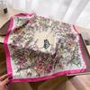 Pastoral butterfly simulation silk printing silk scarf small square scarf high-end shawl sunscreen neck scarf headscarf scarf women