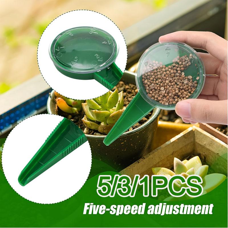 Handheld Seed Planter Tool Suitable for Small Seeds. Portable Mini Garden Manual Planter with Adjustable Sowing Distributor