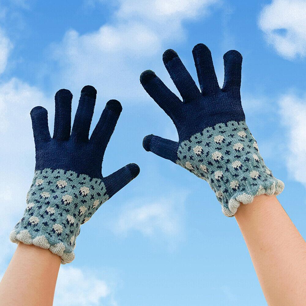 Touch Screen Gloves Full Finger Stretch Knit Gloves Winter Thicken Outdoor Warm