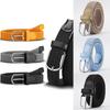 Stylish Woven Belt For Men And Women Comfortable Elastic Canvas Belt With Metal Buckle