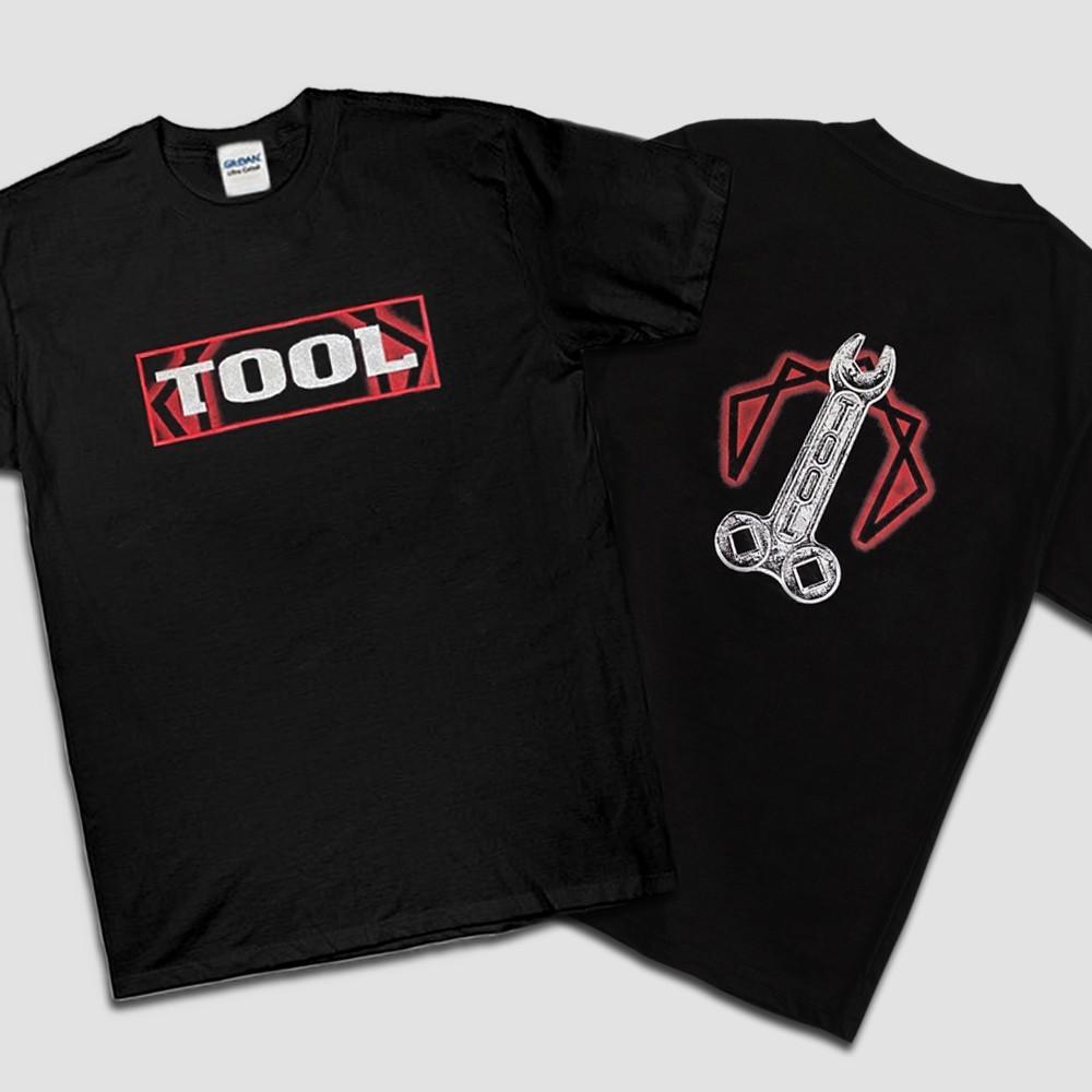 Vintage 1991 Tool Shirt Black Red Wrench Music Rock Metal Band S-2XL Unisex T-Shirt