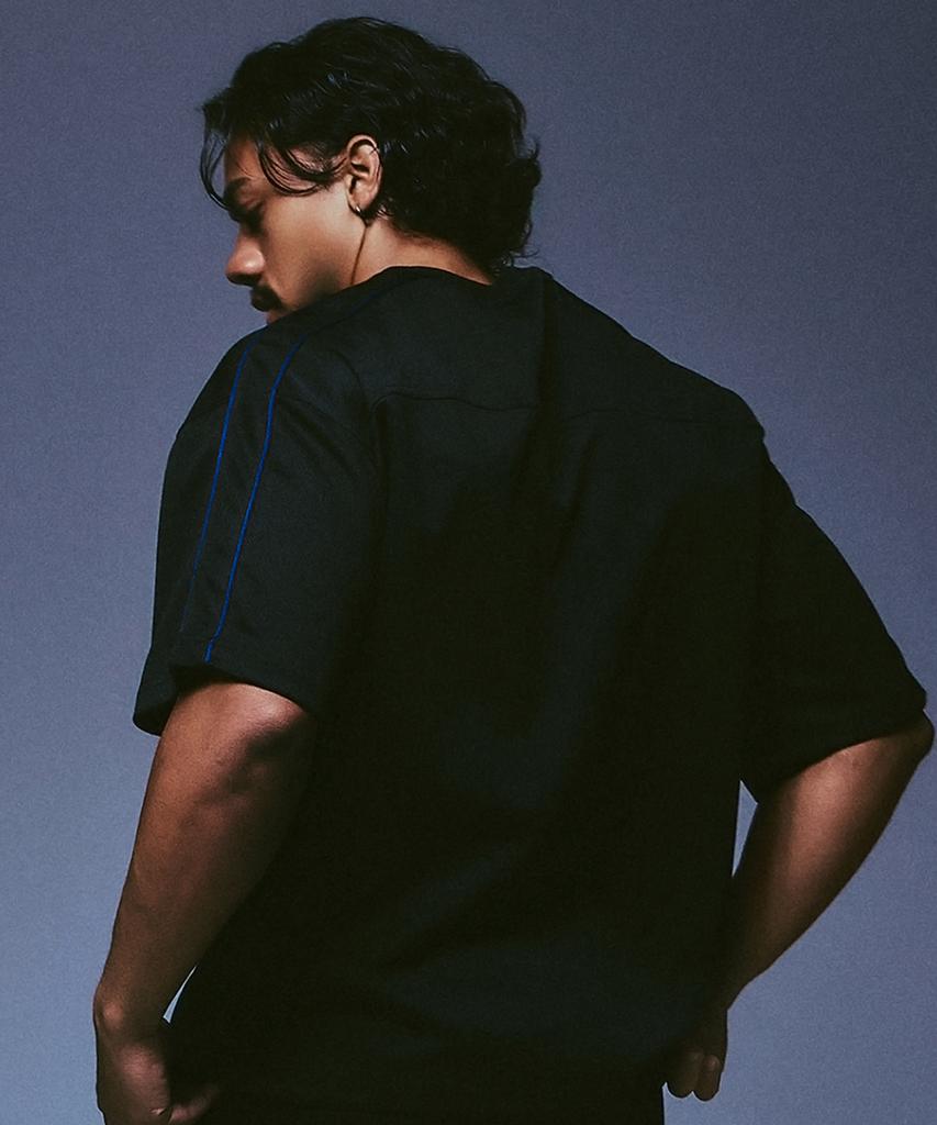 Weideun Oversized Heavy Mesh Short Sleeve Black
