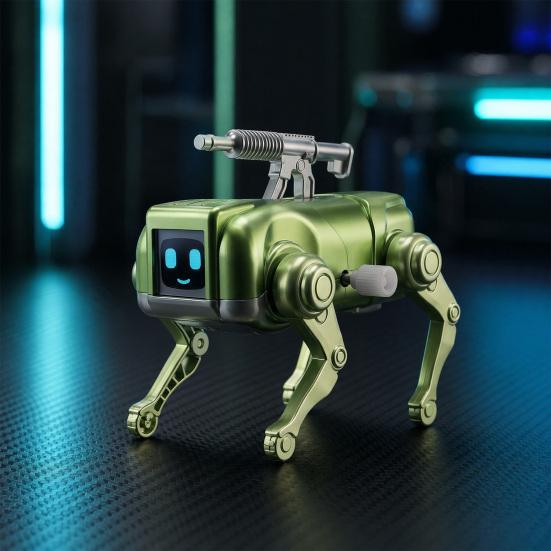 Yousheng Aufziehbares Mechanisches Hundespielzeug zum Spazierengehen, Roboterhund Schreibtischspielzeug zur Linderung von Stress und Angst, Interaktives Uhrwerk-Hundespielzeug für Kinder