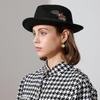 Unisex Classic Wool Felt Fedora with Feather - European & American Style