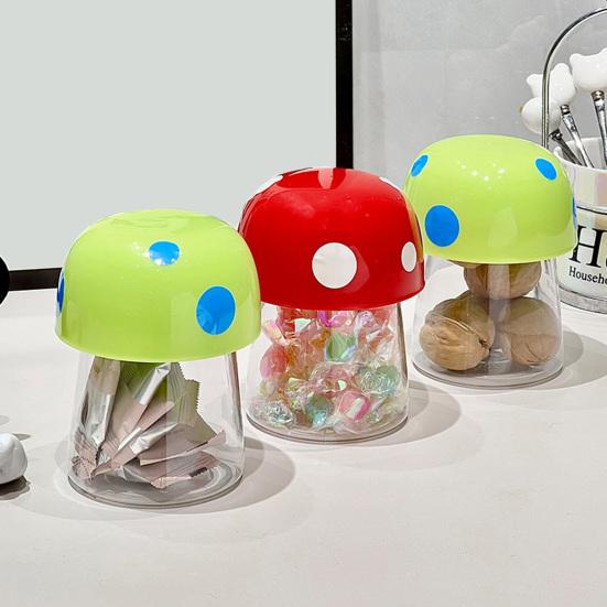 Uzavíratelná sklenice tvaru houby velkokapacitní vnitřní všestranný organizér sklenice na mince sklenice na kávová zrna čaj