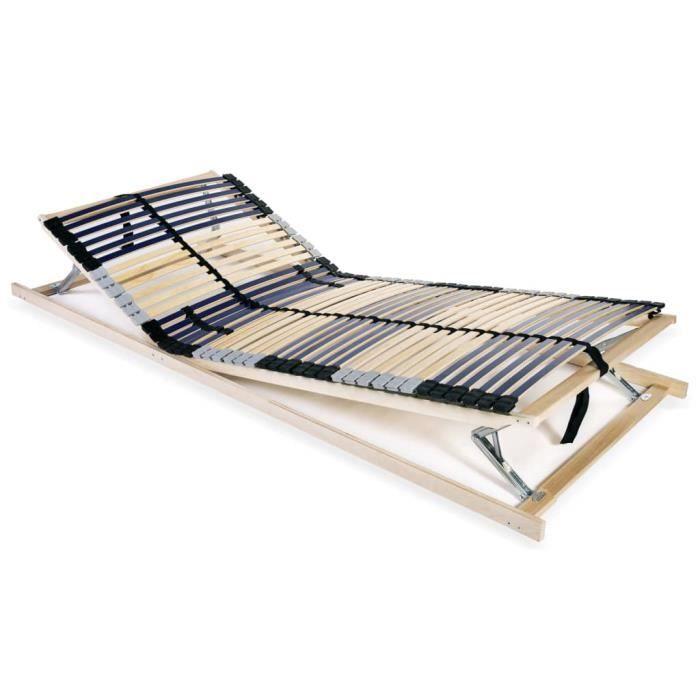 VidaXL Slat Bed Base with 42 Slats 7 Zones 80 X 200 Cm