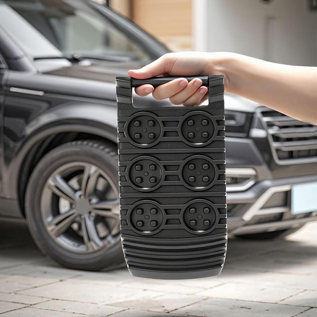 2pcs Car Tire Anti-skid Chains Traction Mat Board Recovery Tracks Snow Chain Shovel 31.5x14.5cm Off Road Accessories For Wheel