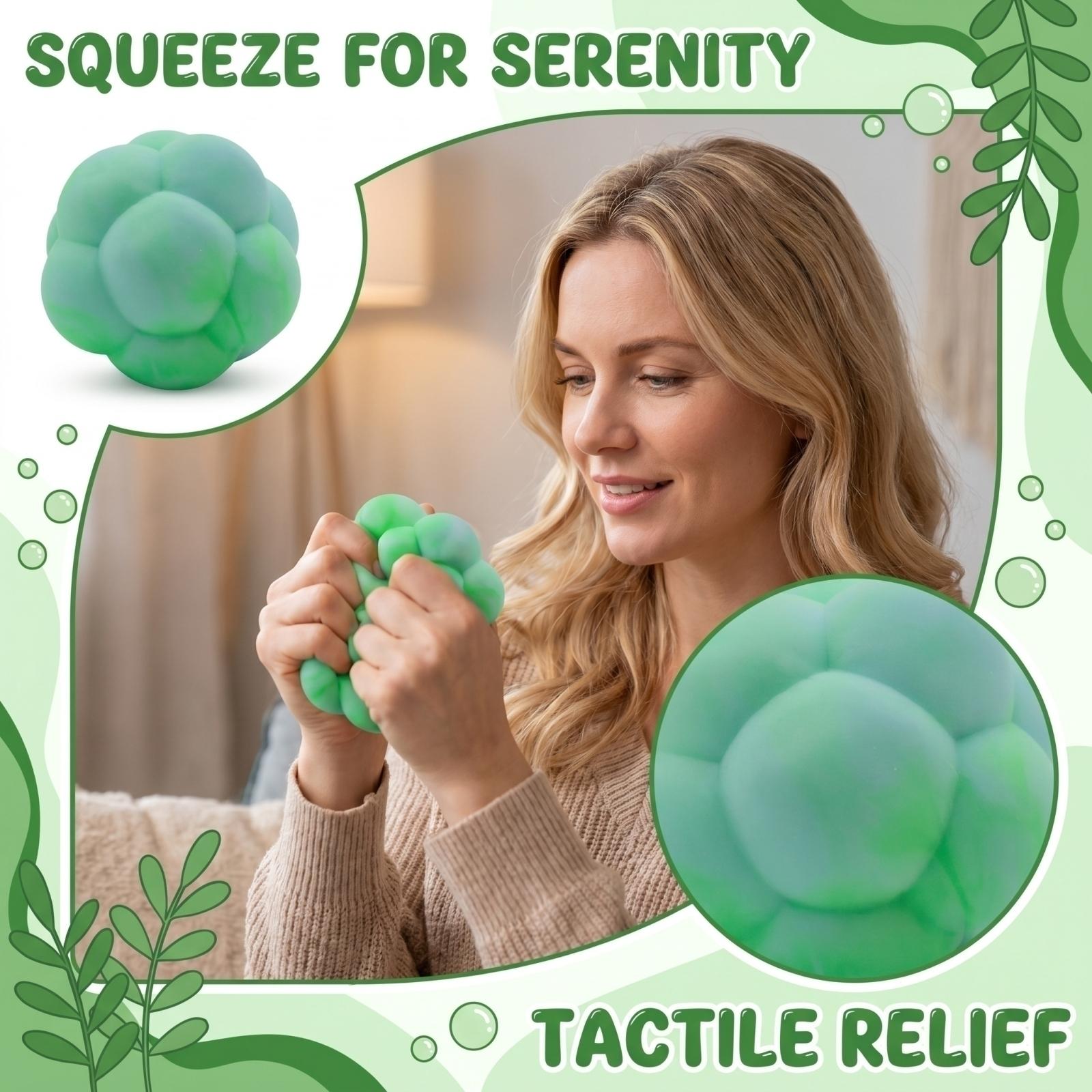 

Sensory Stress Relief Squeeze Ball Soft Squishy Toy for Hand Exercise and Anxiety Reduction Durable Material for Kids and Adults One Size