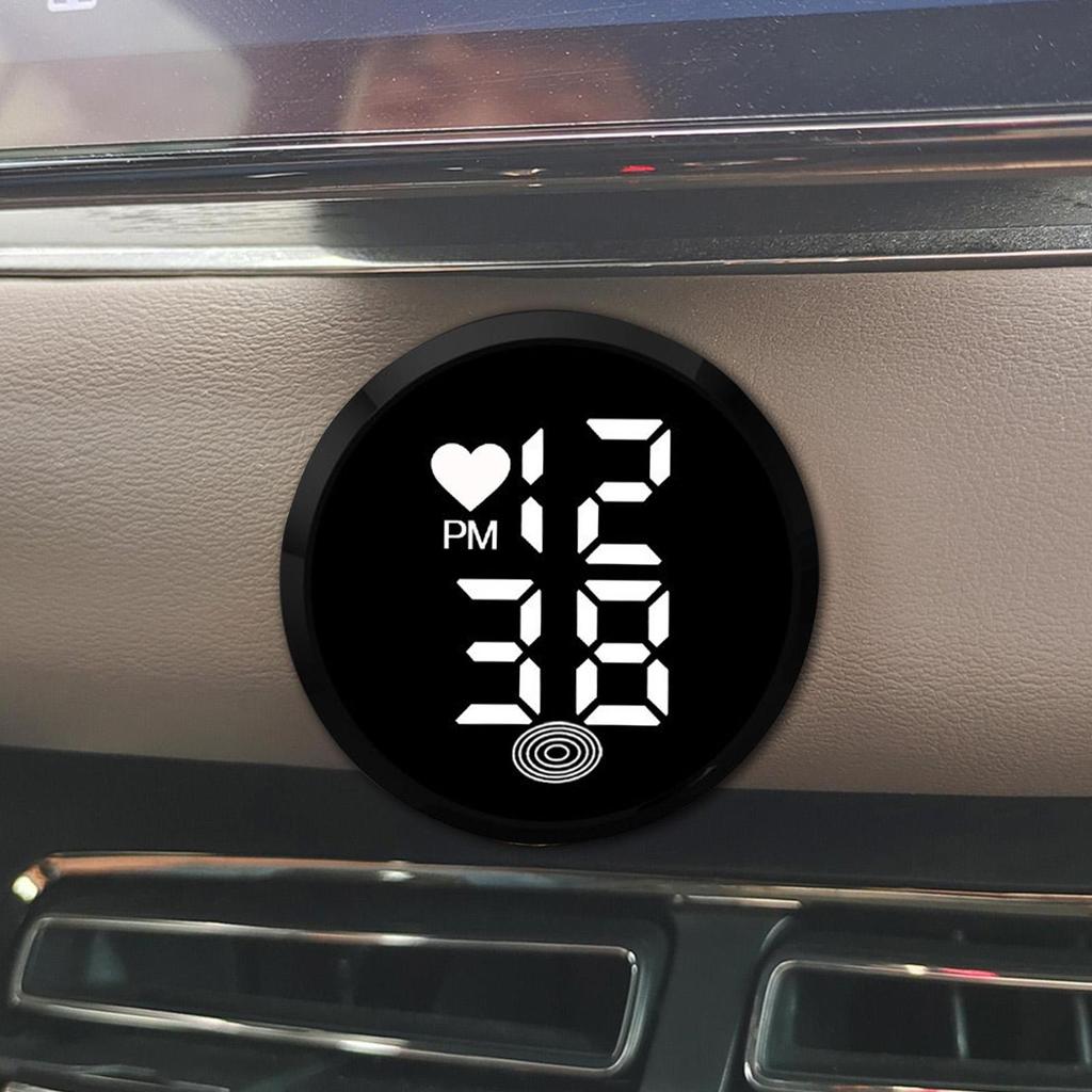 Mini Car Digital Clocks Car Dashboard Stick On Small LED Time Display Watch Automotive Adhesive Digital Clocks