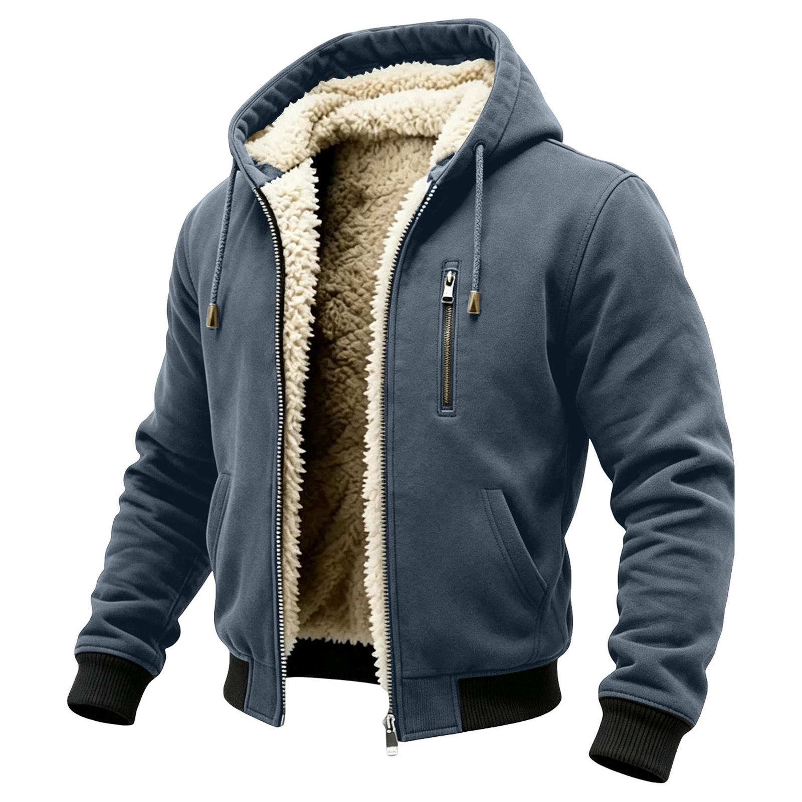 Men`s Retro Outdoor Hooded Jacket with