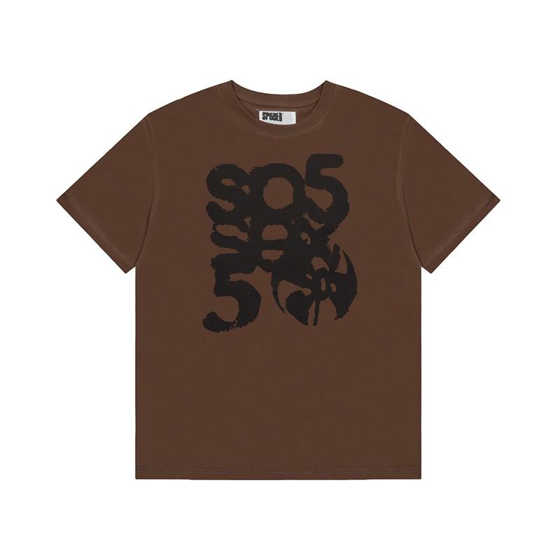 Spider Web Print Loose Fit Unisex Streetwear Short Sleeve T-Shirt Casual Cotton Tee Teens