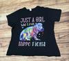 Fiona The Hippo Shirt Just A Girl Who Loves Tie Dye Women’s 3XL XXXL Black Rare