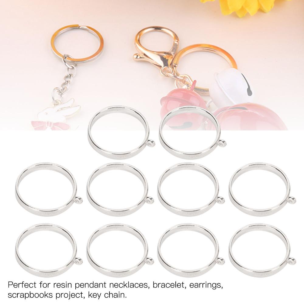 10PCS Round Open Frame Pendants Smooth Edges Open Bezel Pendants  Keychain Making