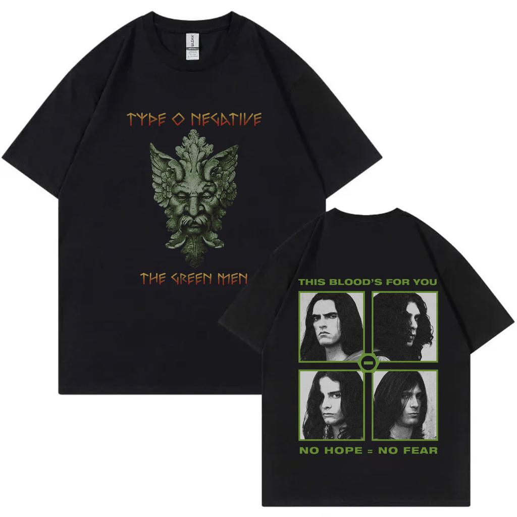 Rock Band Type O Negative Das Grüne Unisex Grafik T-Shirts Gothic Metal Übergroße T-Shirts Unisex Damenmode Vintage T-Shirt