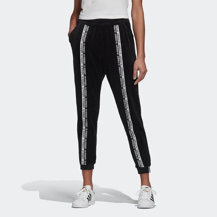 adidas Originals RYV Knitted Sweatpants Women's Black Moderate Straight Fit Pants (Unisex) Knitted Sweatpants GI0981