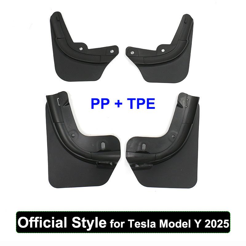 Car Mud Flaps Fender For Tesla Model Y Juniper Launch 2026 PP TPE Front Rear Wheel Mudflap No Drilling Anti-Sand Guard Protector
