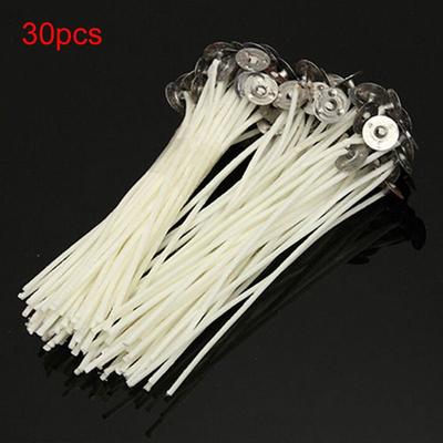 30x,10cm Candle Wicks Cotton Core Pre Waxed W/ Sustainers For Candle Making DIY