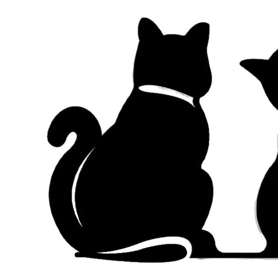 Decorațiune de Perete Metalică Băut Cafea Pisică Neagră Fluture de Perete Abstract Modern Minimalist