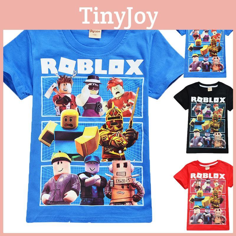 Game Character Roblox Children Roblox Print Cotton Short Sleeve Casual Shirt T