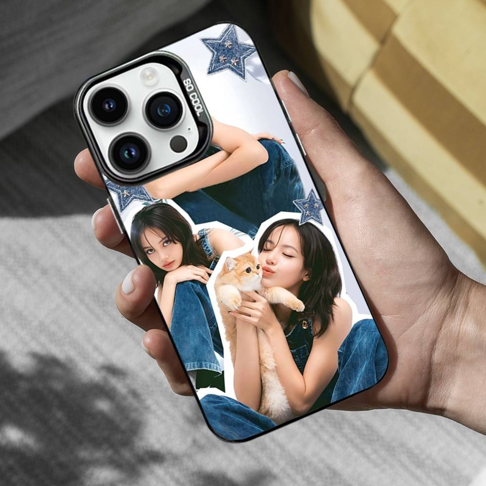 Hot L-LISA K-Korea Singer Phone For iPhone 14,17,13,12,11,16,15,Mini,Pro,SE,XS,MAX,Black Matte Silicone Cover Case