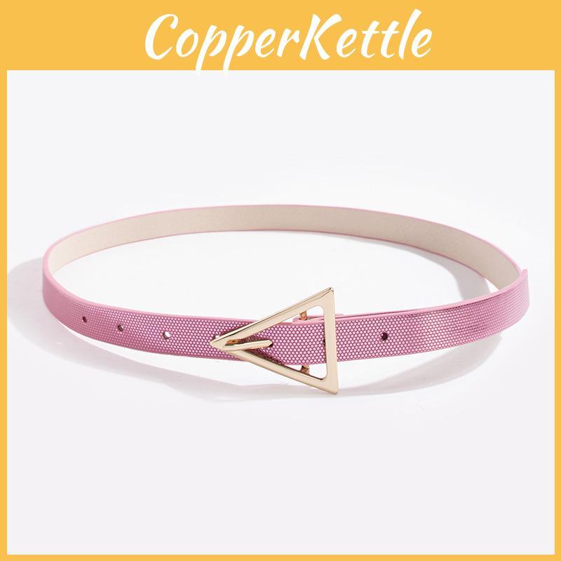 Y2k Ladies Triangular Buckle Laser Laser Dot Belt With Magnetic Closure For Trendy Looks