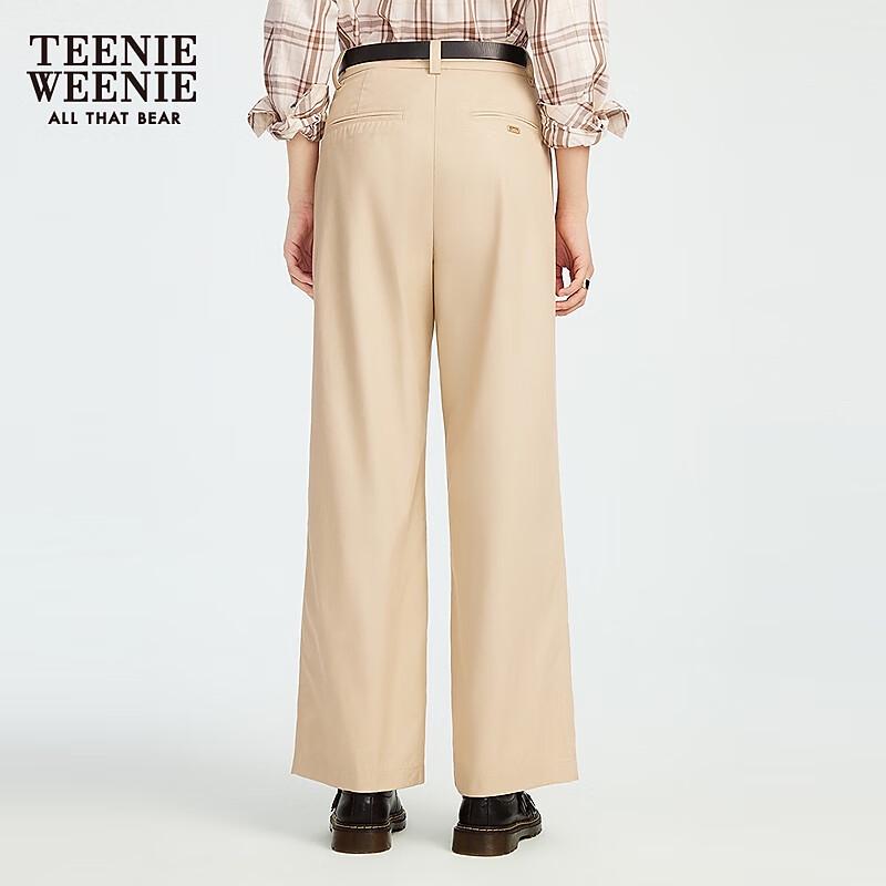 Teenie Weenie Women's Tencel Blend Bear Straight-Leg Casual Pants