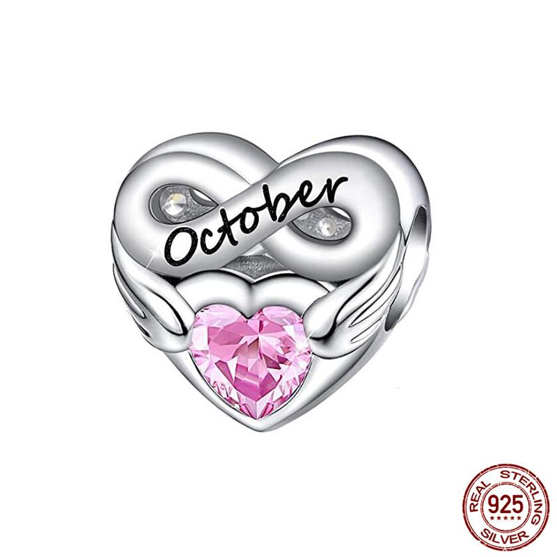 Charm Bead Charms Copper Fits Authentic 3mm Womens Bracelets Month Birthstone Charm Bead Charms Set Pendant Do It Yourself Fine Jewellery Gift