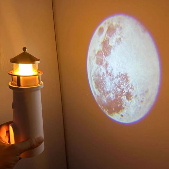 Moon Lamp Projector LED Night Light with Remote Control Adjustable Brightness Timer