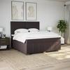 Boxspringbett mit Matratze Dunkelbraun 180 x 200 cm Stoff