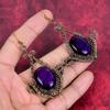 Purple fire labradorite earring copper wire wrapped earring gemstone earrings handmade wire wrapped jewelry anniversary gifts copper jewelry