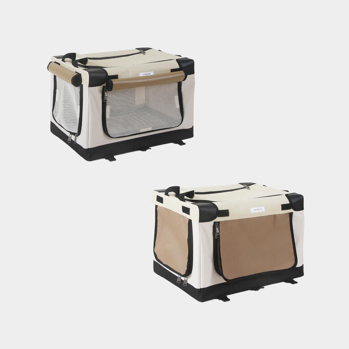 

Large Pet Carrier Breathable Foldable Cat Travel Bag Spacious Dog Car Seat Multi-Cat Transport Cart with Extendable Handle Pet bag