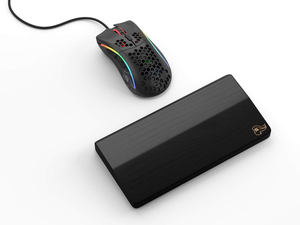 Glorious Glorious Mouse Wrist Rest, Wooden Mouse Wrist Rest, 20cm X 10cm, 19mm Thick, Slim Mouse Rest (GV-M-DARK)
