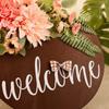 11.81x15.75in Welcome Sign with Flowers Entryway Hanging Flower Decor  Classroom Welcome Plaque