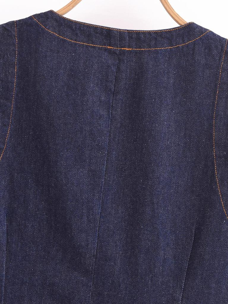 2025 Spring Women's Casual Denim Vest and Pants Set