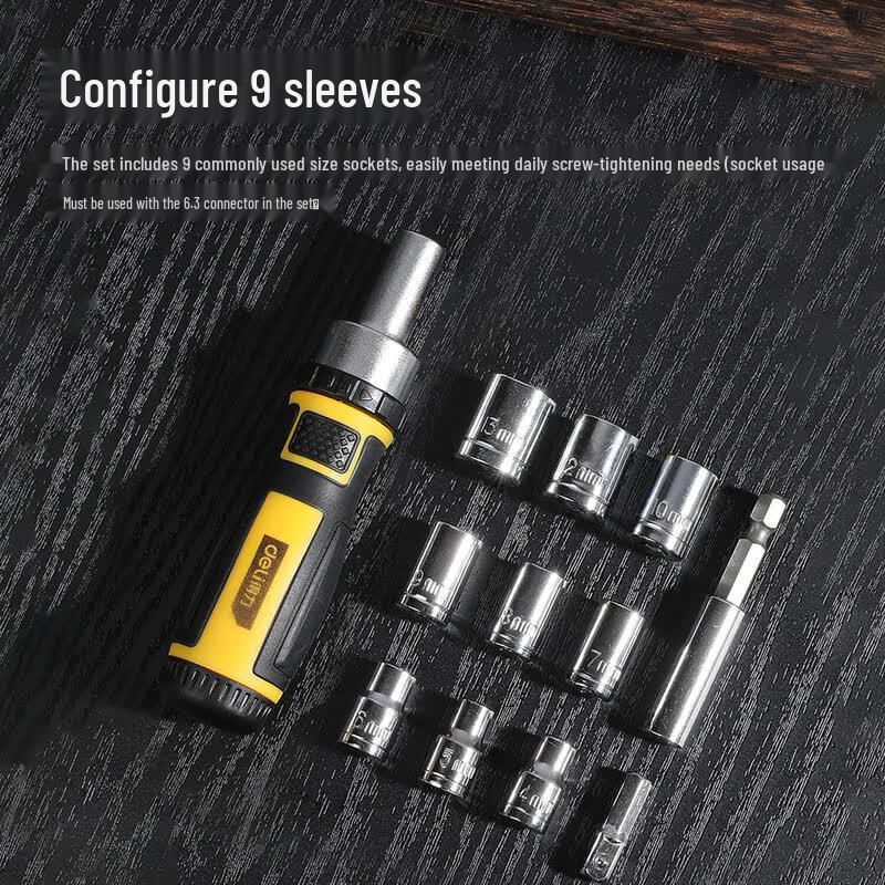 Deli DL3565 65-in-1 Ratchet Screwdriver & Socket Repair Kit