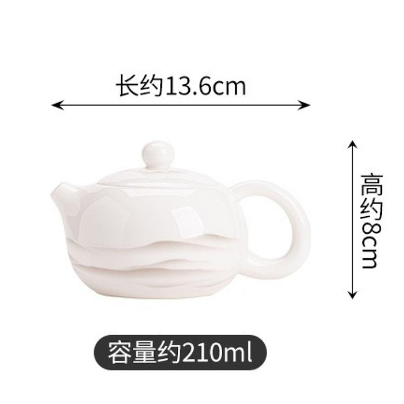 

Dehua Sheep Fat Jade White Porcelain Single Person Teapot Household Ceramic Ball Hole Filter Tea Making Xishi Teapot 210ml