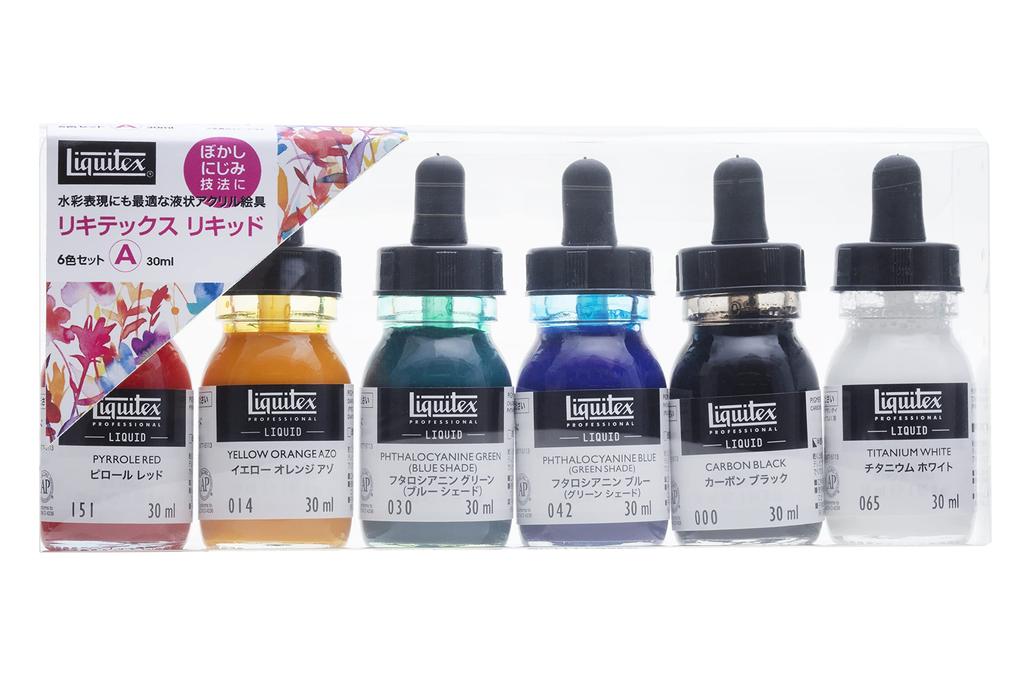 Liquitex Acrylic Paint Liquid 6-Color Set A (30ml)