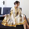 Flower full moon double-sided jacquard imitation cashmere scarf women's winter versatile warm dual-purpose shawl scarf