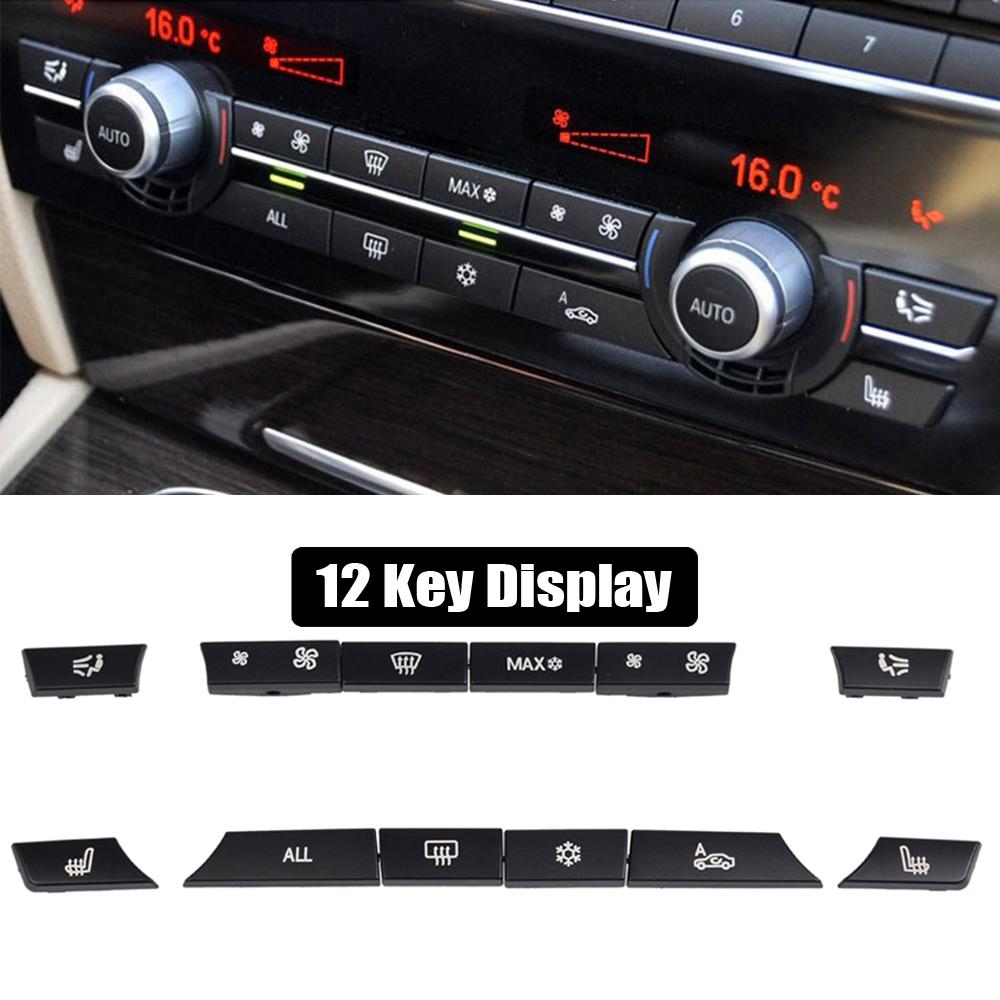 11/12/14pcs Dashboard Air Conditioner AC Button Heater Switch Cover For BMW 5 6 7 Series X5 X6 F10 F18 F06 F12 F01 F02 F15 F16