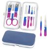 Nail Clipper Set, 7 Pcs Toenail Clippers, Stainless Steel Fingernail Clipper, and PU Leather Manicure Set, Gift Ideas