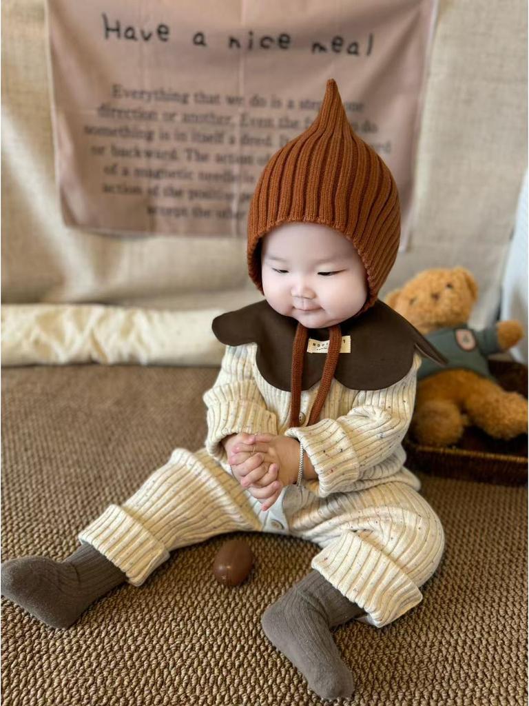 Baby-Elfen-Ohrenschützer-Strickmütze im koreanischen Stil - Niedlich und warm für Herbst & Winter