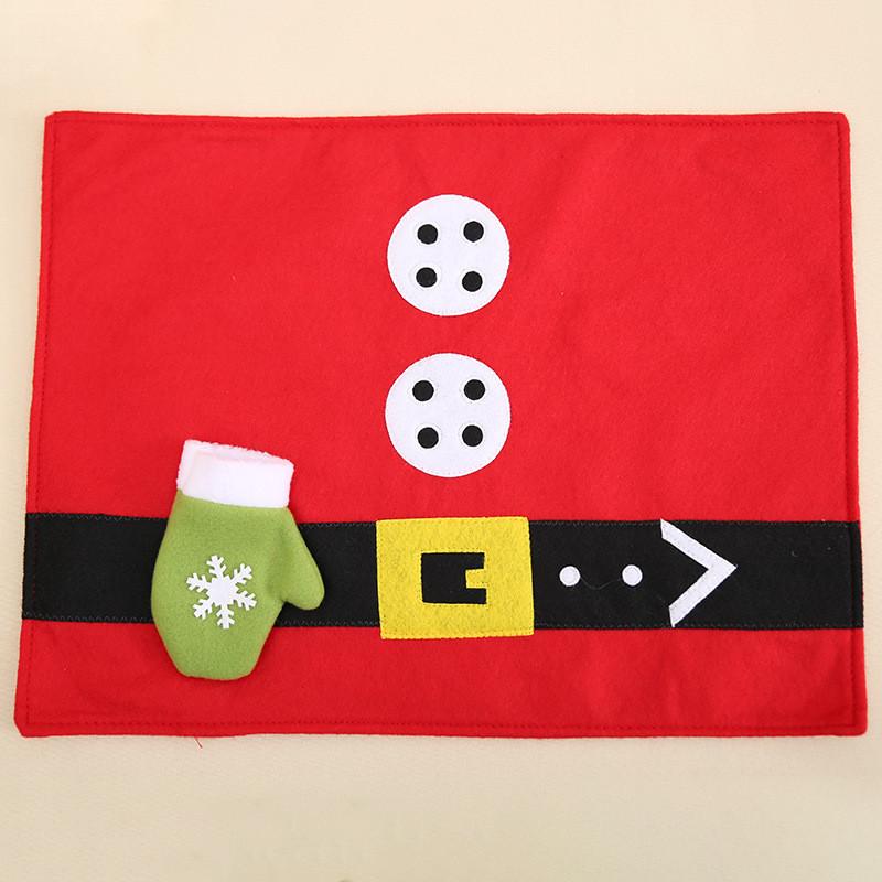 

Яркий Рождественский Набор для Украшения Обеденного Стола с Праздничными Тканевыми Подставками и Держателями для Столовых Приборов для Улучшения Атмосферы Праздника