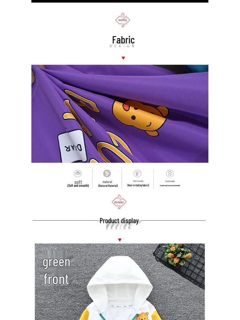 Boys' and Girls' 2025 Autumn Fashion Windbreaker Jacket