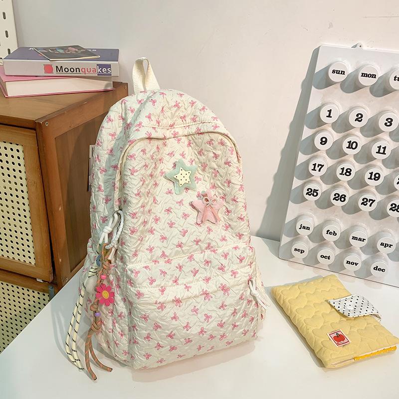 New schoolbag female college student commuting light backpack backpack large capacity bag high school senior sense